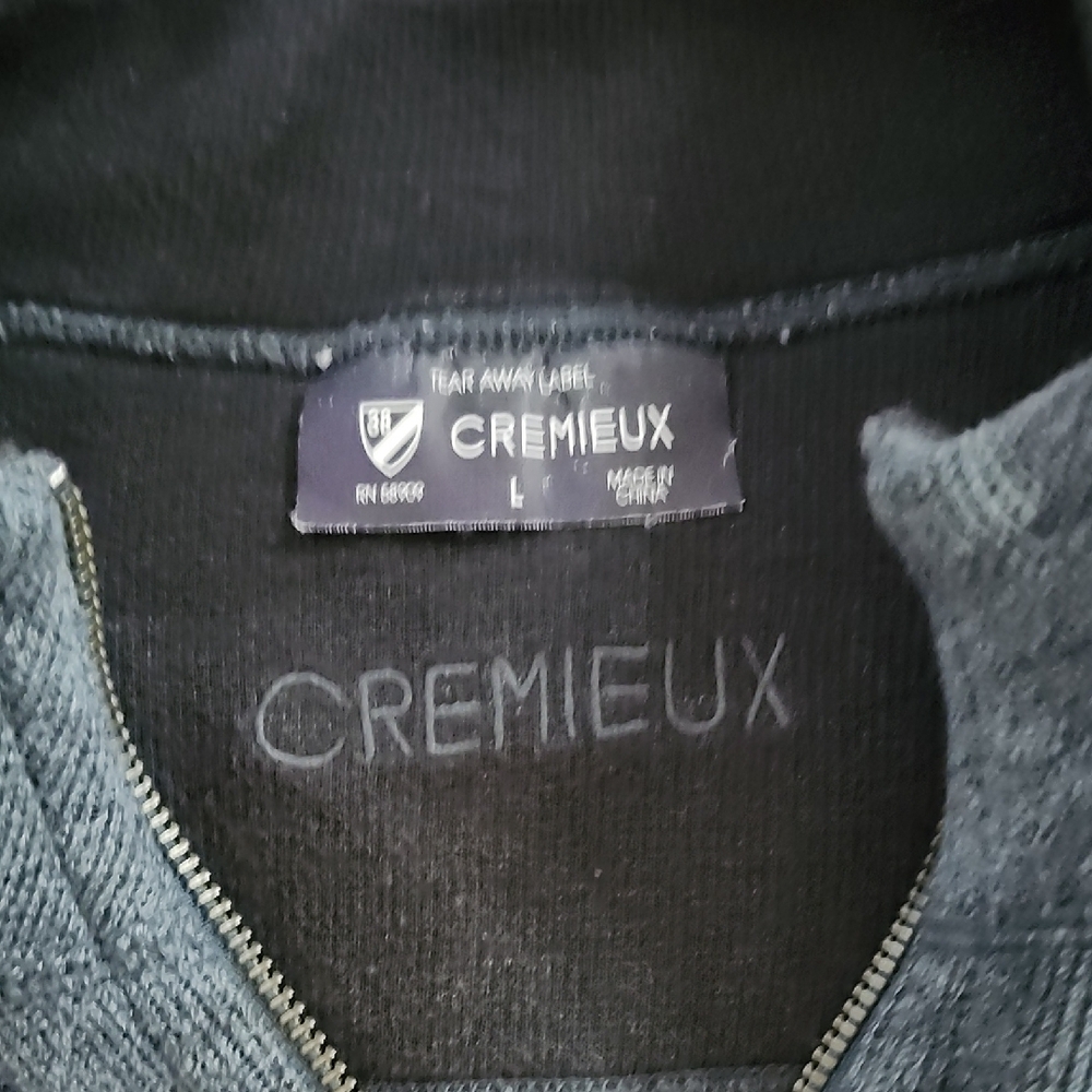 Daniel Cremieux Charcoal Quarter Zip-Up Sweater 100% Cotton Grown Man Attire - Picture 2 of 7